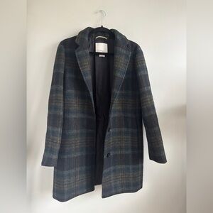 Wilfred Blue and Green Plaid  Coat